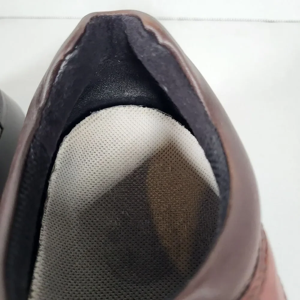 Ecco Men's 43 9/9.5 Light Shock Point Brown Leather Oxford Dress Shoes‎